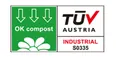 TUV AUSTRIA OK compost INDUSTRIAL certification mark