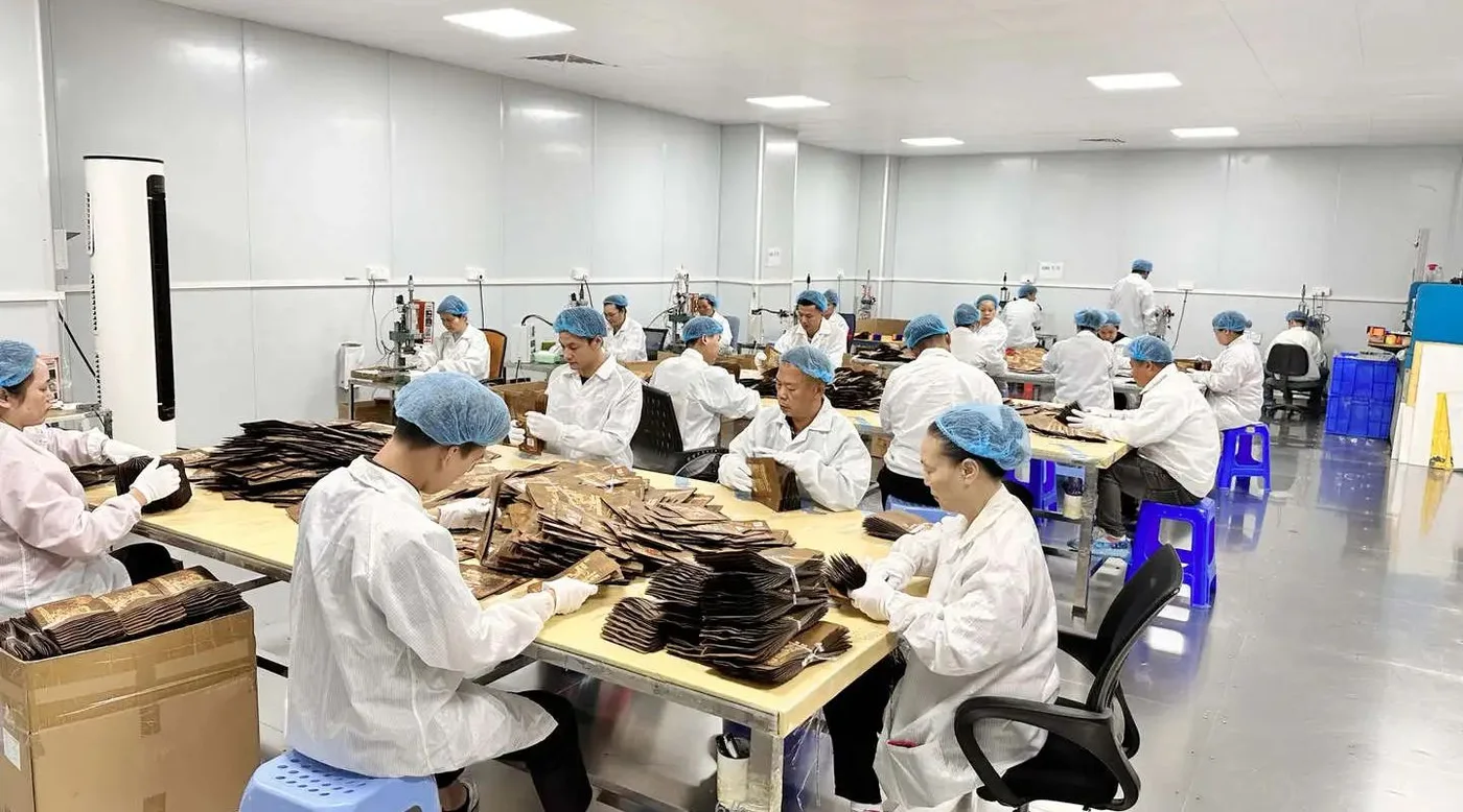 Final inspection at the Sayru packaging plant in Shenzhen, China