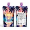Custom Printed Compostable Spout Pouch for Juice (50 ml) — spout pouch in PLA / PBAT compostable laminate with spout