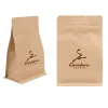 Custom Printed Coffee Bag with Zipper and Valve (100 g) — flat bottom bag in PET / PE laminate with zipper, degassing valve