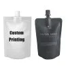 Custom Printed Compostable Spout Pouch for Juice No. 3 — spout pouch in PLA / PBAT compostable laminate with spout, view 2
