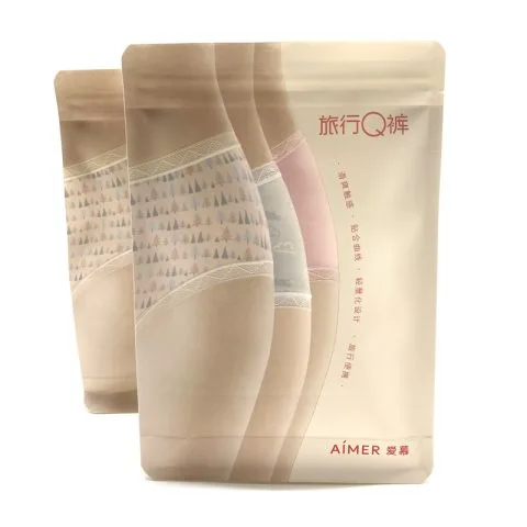 Custom Printed Clothing Bag for Garments — three side seal pouch in PET / PE laminate