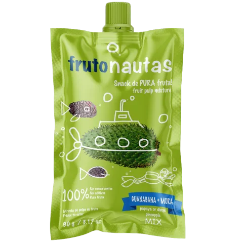Custom Printed Spout Pouch for Juice (100 ml) No. 6 — spout pouch in PET / PE laminate with spout