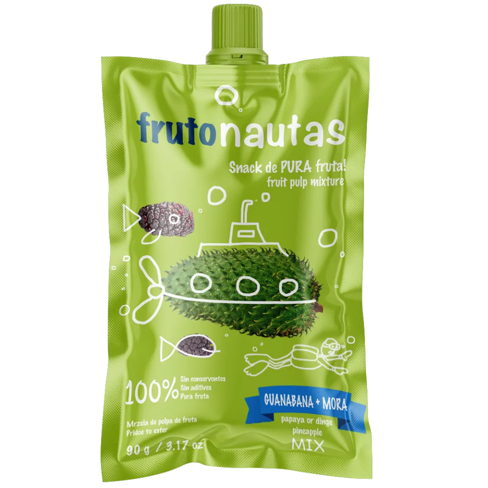 Custom Printed Spout Pouch for Juice (100 ml) No. 6 — spout pouch in PET / PE laminate with spout