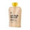 Custom Printed Compostable Spout Pouch for Juice No. 2 — spout pouch in PLA / PBAT compostable laminate with spout