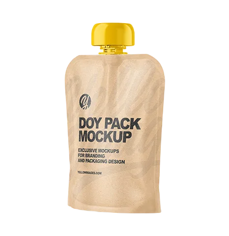 Custom Printed Compostable Spout Pouch for Juice No. 2 — spout pouch in PLA / PBAT compostable laminate with spout
