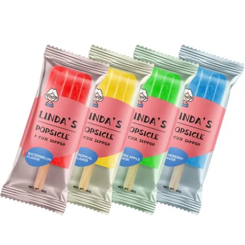 Custom Printed Compostable Back Seal Pouch for Snacks — back seal pillow pouch in PLA / PBAT compostable laminate