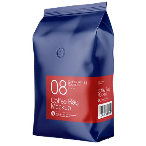 Custom Printed Whey Protein Bag with Zipper (1 kg) — side gusset bag in PET / PE laminate with zipper
