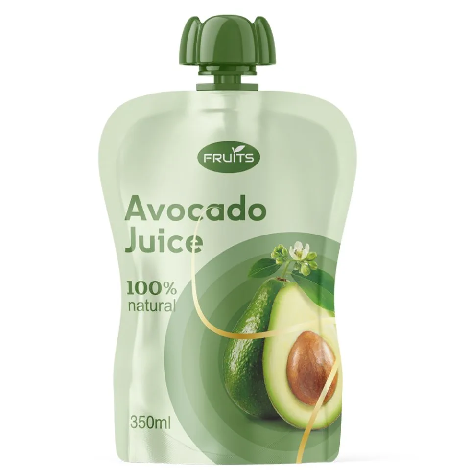 Custom Printed Spout Pouch for Juice (30 ml) No. 2 — spout pouch in PET / PE laminate with spout