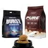 Custom Printed Foil Whey Protein Bag with Zipper No. 2 — flat bottom bag in PET / AL / PE laminate with zipper