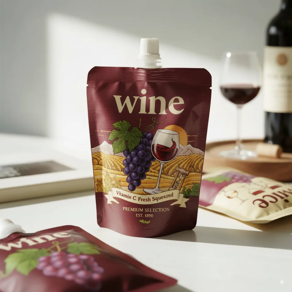 Custom Printed Spout Pouch for Juice No. 31 — spout pouch in PET / PE laminate with spout