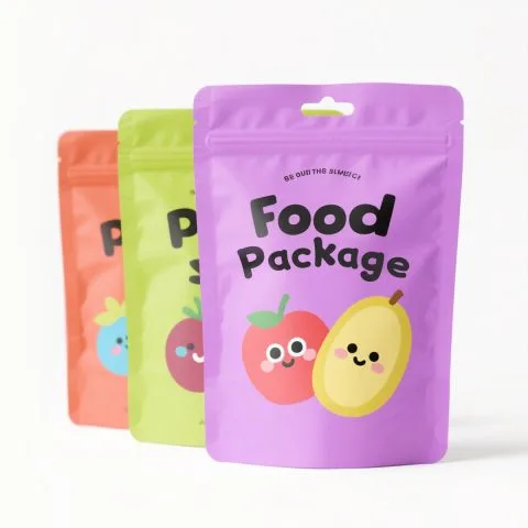 Custom Printed Stand Up Pouch with Zipper No. 18 — stand up pouch in PET / PE laminate with zipper