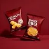 Custom Printed Foil Back Seal Pouch for Snacks No. 6 — back seal pillow pouch in PET / AL / PE laminate, view 2