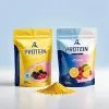 Custom Printed Compostable Whey Protein Bag with Zipper (500 g) — flat bottom bag in PLA / PBAT compostable laminate with zipper, view 4