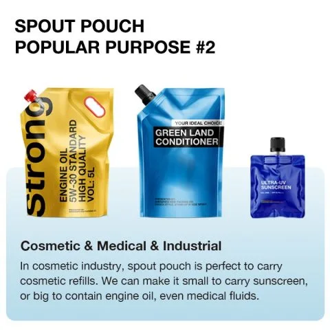 Custom Printed Kraft Spout Pouch for Juice — spout pouch in Kraft paper / PE laminate with spout
