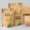 Custom Printed Kraft Side Gusset Bag for Coffee (1 kg) No. 2 — side gusset bag in Kraft paper / PE laminate, view 6