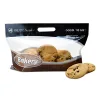 Custom Printed Mylar Bag with Zipper and Window — three side seal pouch in PET / PE laminate with zipper, view 3