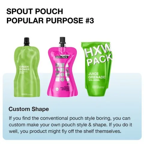 Custom Printed Spout Pouch for Juice No. 15 — spout pouch in PET / PE laminate with spout