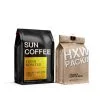 Custom Printed Kraft Coffee Bag with Valve — flat bottom bag in PET / AL / PE laminate with degassing valve
