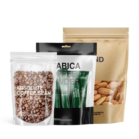Custom Printed Foil Clothing Bag with Zipper — stand up pouch in PET / AL / PE laminate with zipper