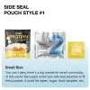Custom Printed Compostable 3 Side Sealed Bag for Sachets — three side seal pouch in PLA / PBAT compostable laminate, view 4