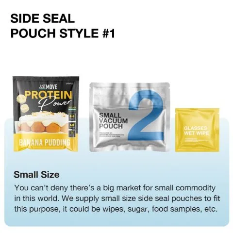 Custom Printed Mylar Bag with Zipper (5 g) — three side seal pouch in PET / PE laminate with zipper