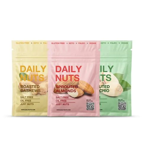 Custom Printed 3 Side Sealed Bag for Sachets — three side seal pouch in PET / PE laminate