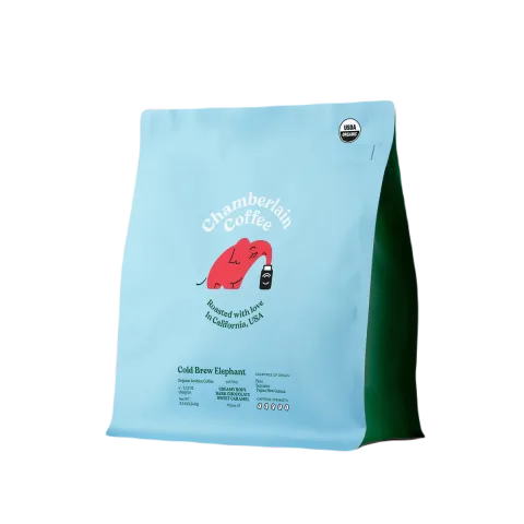 Custom Printed Kraft Coffee Bag with Zipper and Valve (100 g) — flat bottom bag in PET / AL / PE laminate with zipper, degassing valve