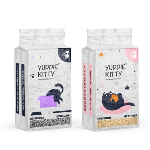 Custom Printed Foil Pet Food Bag for Dry Pet Food — flat bottom bag in PET / AL / PE laminate