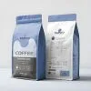 Custom Printed Compostable Coffee Bag with Valve (250 g) — flat bottom bag in PLA / PBAT compostable laminate with degassing valve