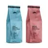 Custom Printed Foil Matt Flat Bottom Bag with Zipper and Valve (250 g) — flat bottom bag in PET / AL / PE laminate with zipper, degassing valve