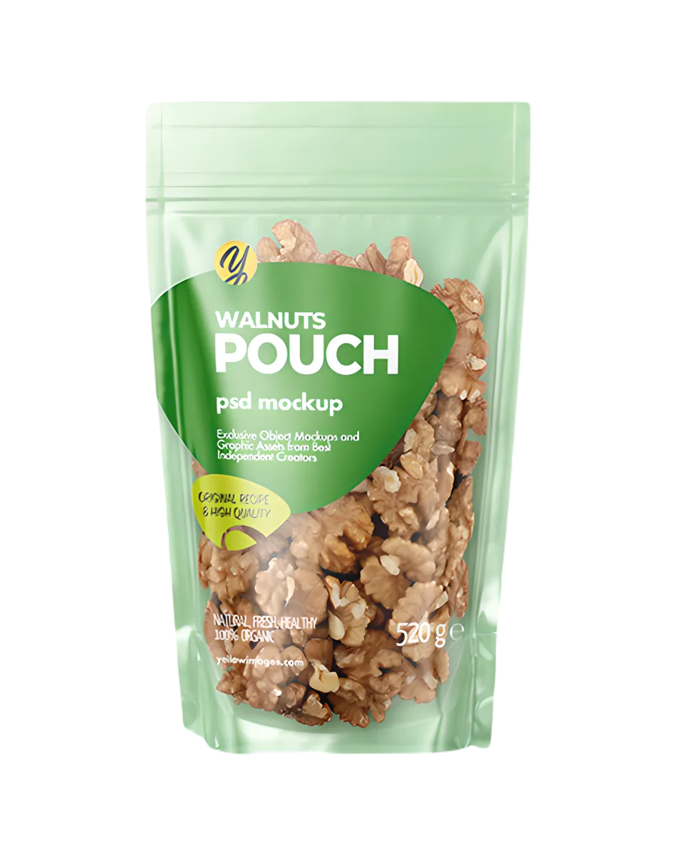 Custom Printed Compostable Stand Up Pouch with Zipper — stand up pouch in PLA / PBAT compostable laminate with zipper