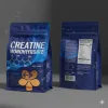 Custom Printed Recycled Foil Whey Protein Bag with Zipper (1 kg) — stand up pouch in PET / AL / PE laminate with zipper