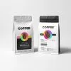 Custom Printed Compostable Coffee Bag with Valve (250 g) — flat bottom bag in PLA / PBAT compostable laminate with degassing valve, view 4