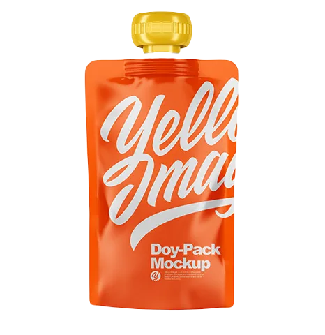 Custom Printed Compostable Spout Pouch for Juice No. 5 — spout pouch in PLA / PBAT compostable laminate with spout