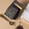 Custom Printed Compostable Coffee Bag with Zipper and Valve No. 2 — flat bottom bag in PLA / PBAT compostable laminate with zipper, degassing valve, view 2