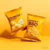 Custom Printed Foil Back Seal Pouch for Snacks No. 6 — back seal pillow pouch in PET / AL / PE laminate, view 3