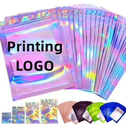 Custom Printed Foil Mylar Bag with Zipper – Smell-Proof (1 g) — three side seal pouch in PET / AL / PE laminate with zipper