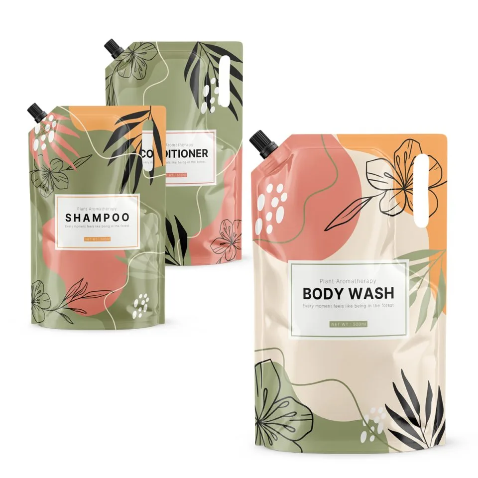 Custom Printed Spout Pouch for Juice No. 21 — spout pouch in PET / PE laminate with spout