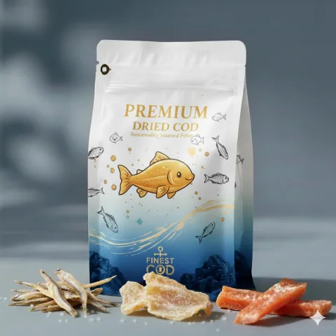 Custom Printed Pet Food Bag with Zipper and Valve (5 kg) — flat bottom bag in PET / PE laminate with zipper, degassing valve