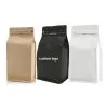 Custom Printed Coffee Bag with Zipper — flat bottom bag in PET / PE laminate with zipper, view 2