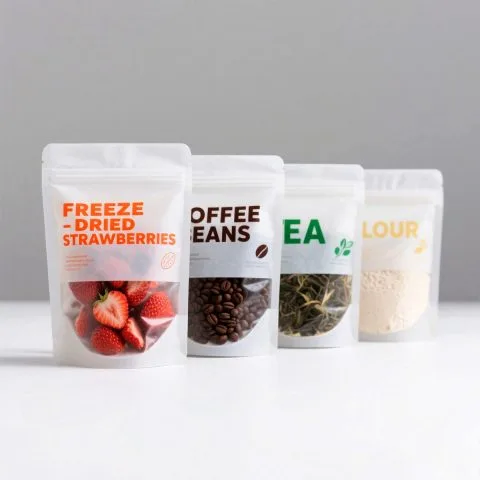 Custom Printed Recycled Stand Up Pouch with Zipper No. 7 — stand up pouch in PET / PE laminate with zipper