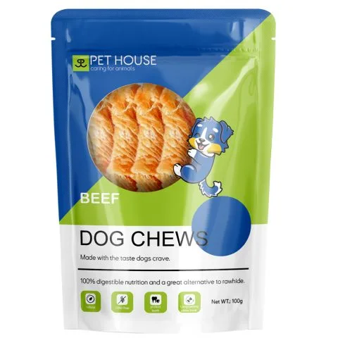 Custom Printed Pet Food Bag with Zipper (500 g) — stand up pouch in PET / PE laminate with zipper