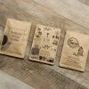 Custom Printed Kraft Coffee Bag for Whole Bean and Ground Coffee No. 2 — three side seal pouch in Kraft paper / PE laminate