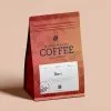 Custom Printed Compostable Coffee Bag with Zipper and Valve (250 g) — flat bottom bag in PLA / PBAT compostable laminate with zipper, degassing valve, view 4