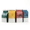 Custom Printed Paper Pouch with Zipper and Valve — flat bottom bag in Kraft paper / PE laminate with zipper, degassing valve, view 2