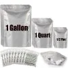 Custom Printed Foil Matt Mylar Bag with Zipper – Smell-Proof — three side seal pouch in PET / AL / PE laminate with zipper, view 2