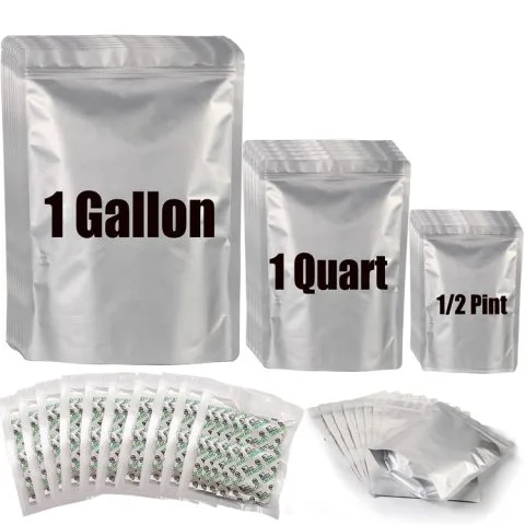 Custom Printed Foil Mylar Bag with Zipper – Smell-Proof (5 g) No. 2 — three side seal pouch in PET / AL / PE laminate with zipper