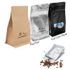 Custom Printed Coffee Bag with Valve (250 g) — flat bottom bag in PET / PE laminate with degassing valve