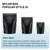 Custom Printed Foil Matt Mylar Bag with Zipper No. 2 — stand up pouch in PET / AL / PE laminate with zipper